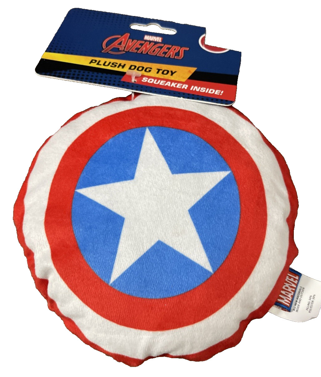 Avengers Captain America Plush Squeaky Dog Toy-Brand New-SHIPS N 24 HOURS