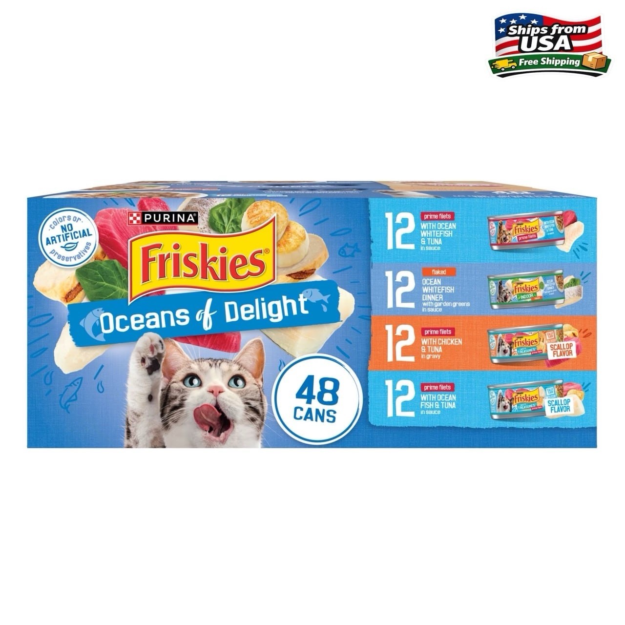 Purina Friskies Ocean of Delight Gravy Variety Pack, Wet Cat Food