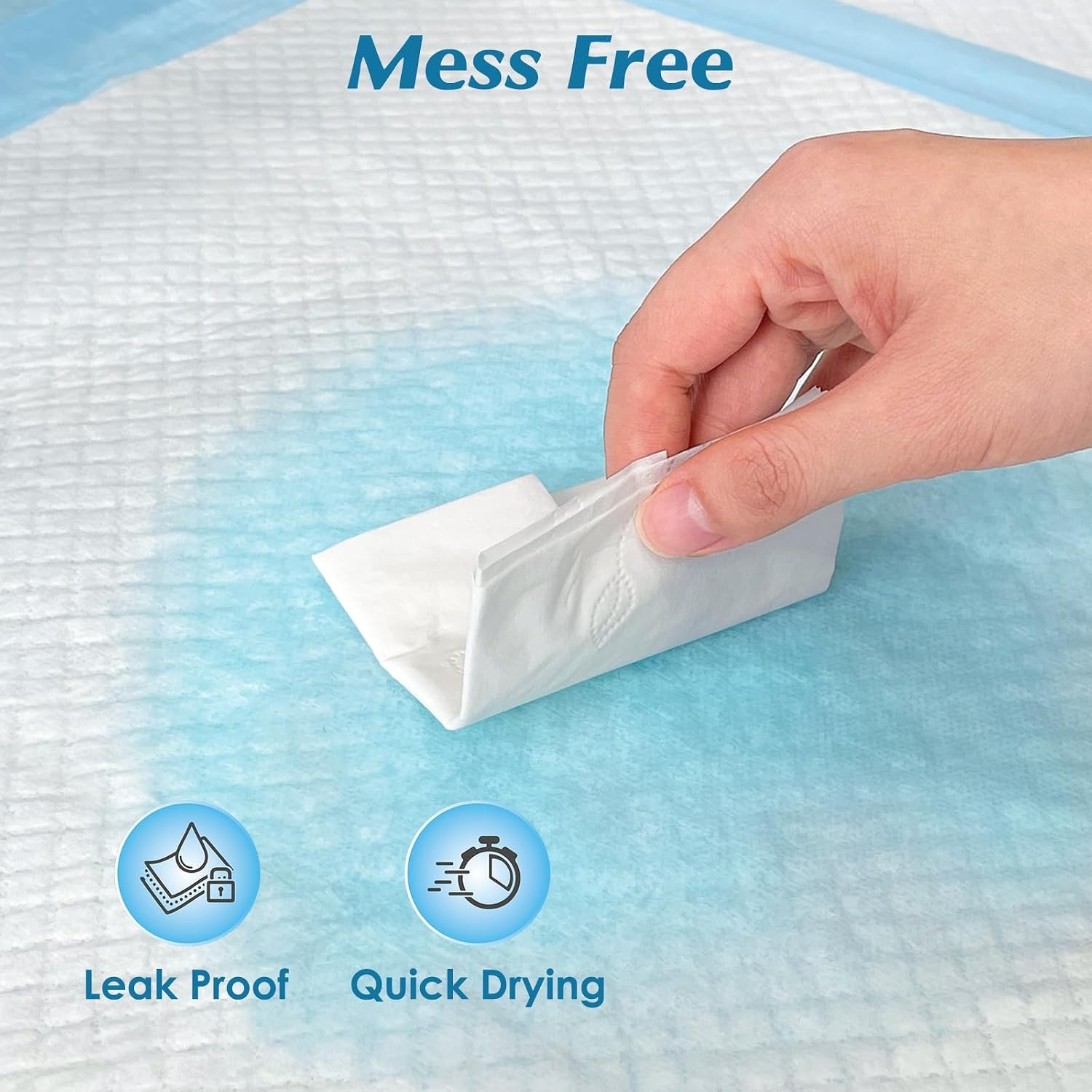 100-Count 22″x22″ Super Absorbent Disposable Underpads for Baby, Puppy, Adult