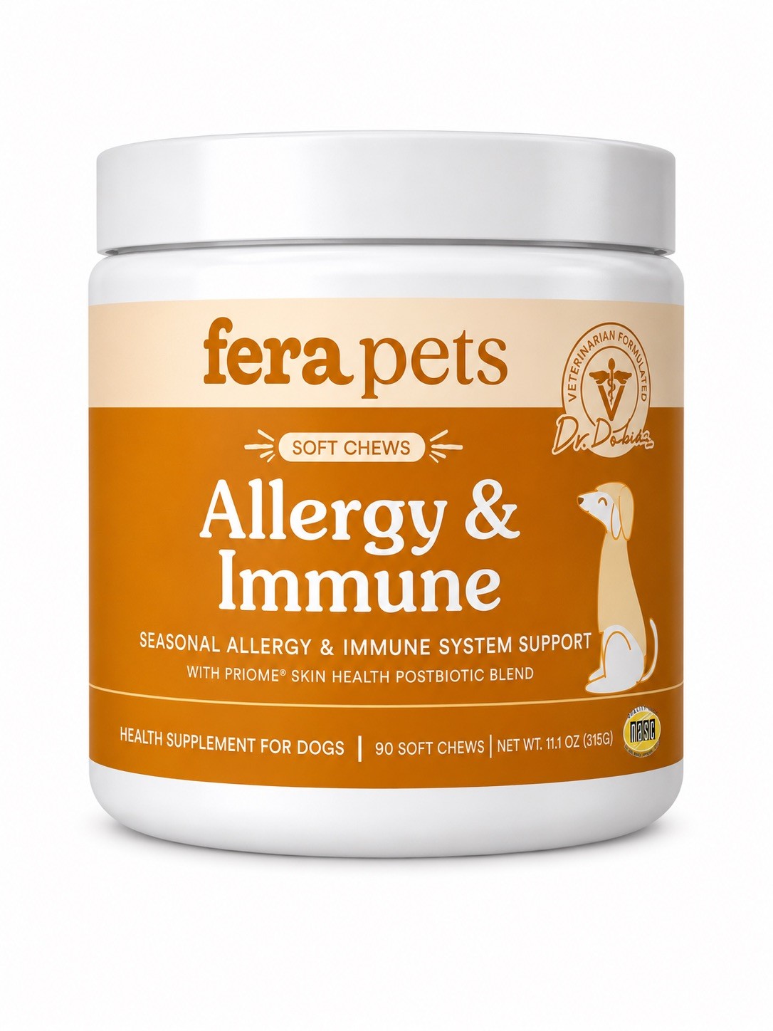 Fera Pets Allergy & Immune Support for Dogs 90 Soft Chews EXP 10/2027