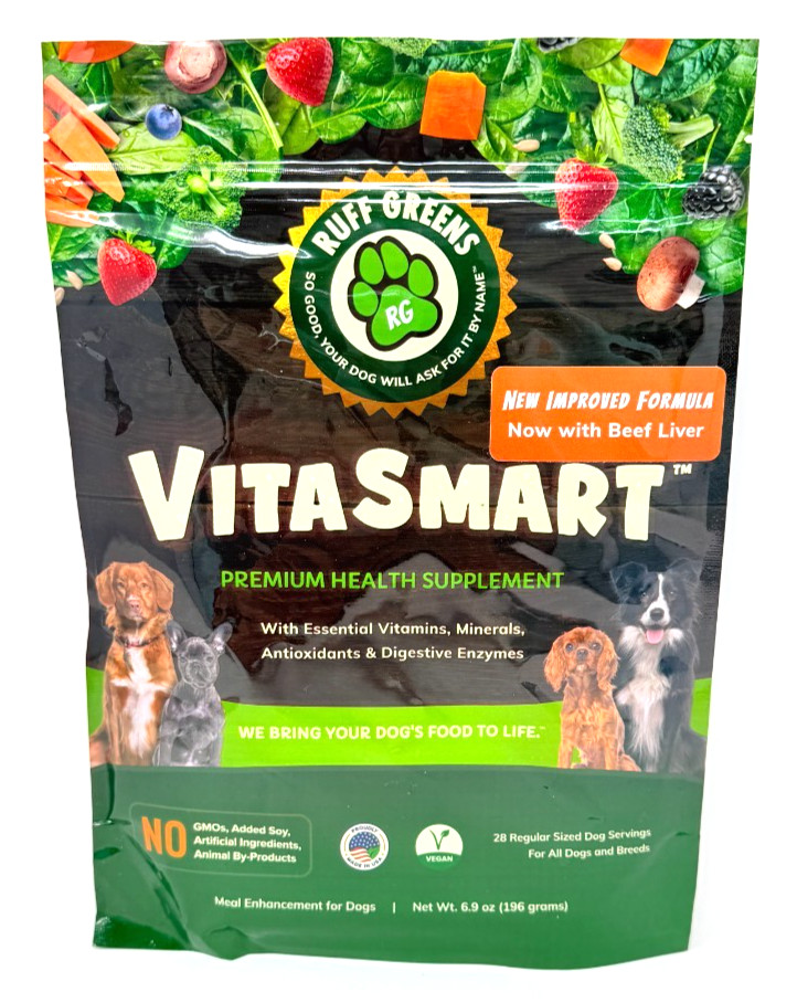 Ruff Greens VitaSmart – Dog Food Meal Enhancement Joint Supplement – 6.9 oz