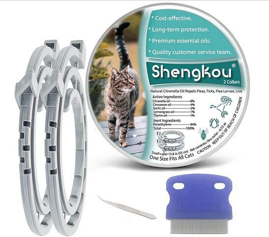 Sentry Calming Collar For Cats + Natural 12-Month Protection Collar