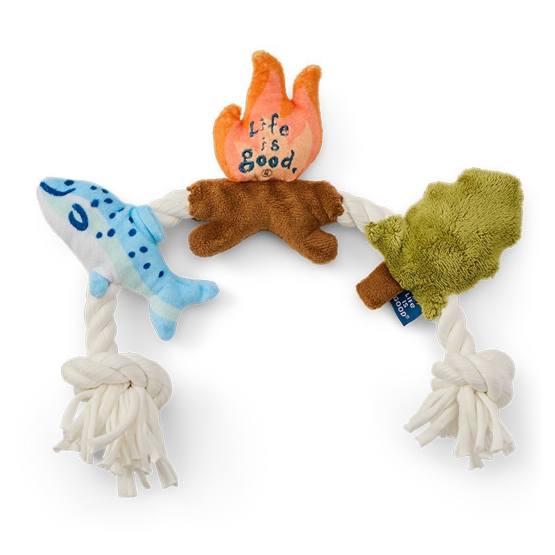 Life is Good. Camp Icons Rope Dog Toy, Multi