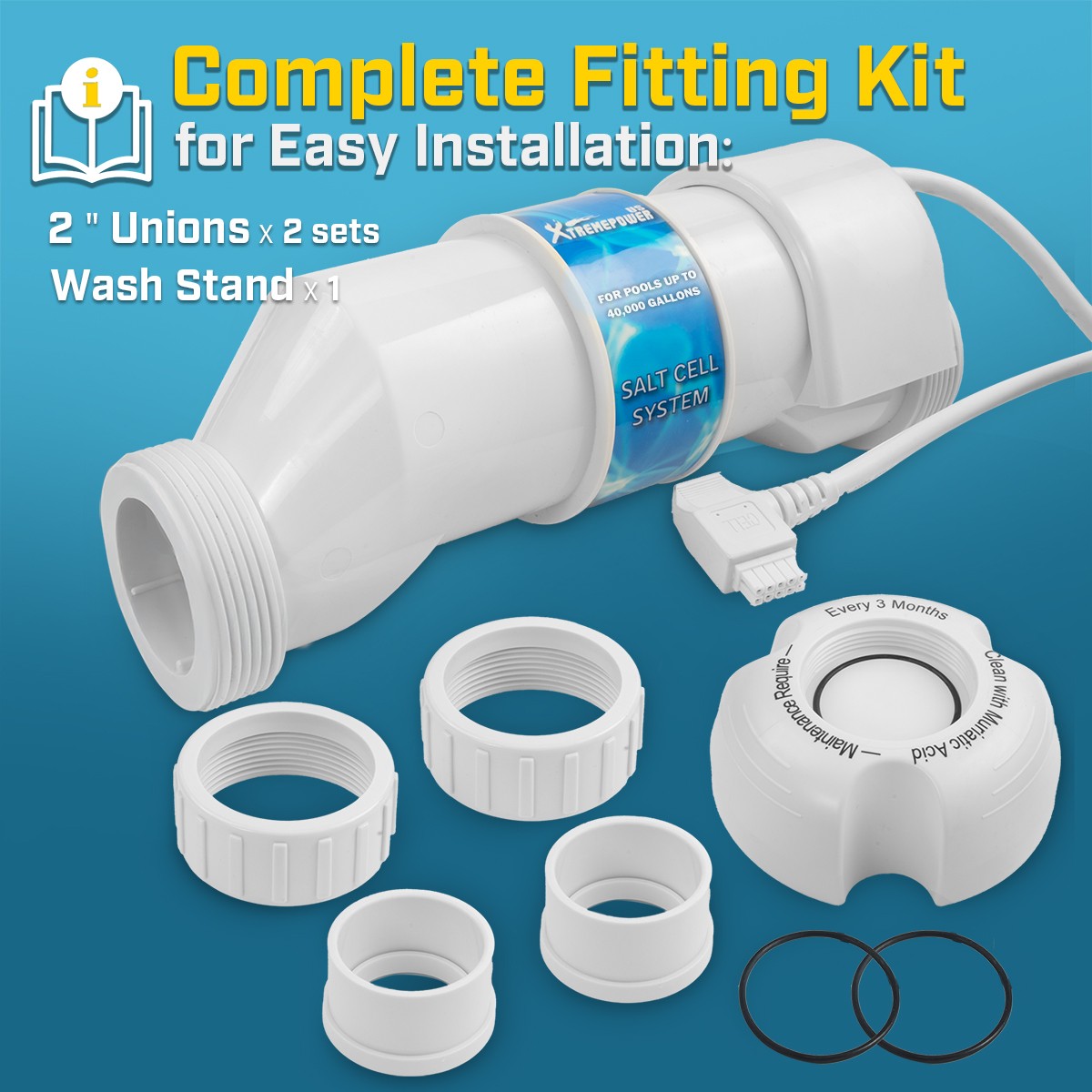 XtremepowerUS Universal Cell Replacement Salt Chlorination 40,000 Gallon Cell