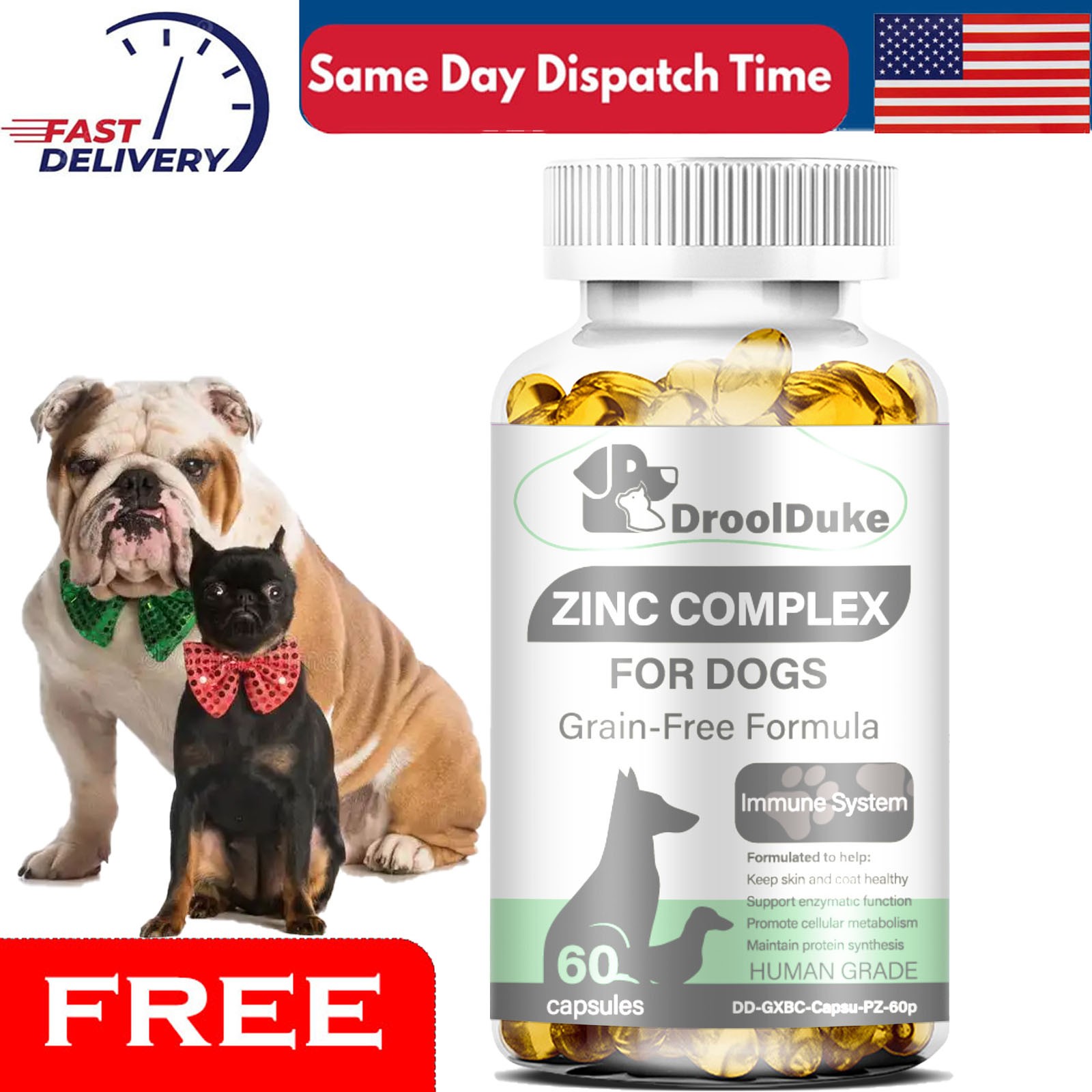 Premium Dog Zinc Supplement – Immune Support & Skin Health for All Life Stages