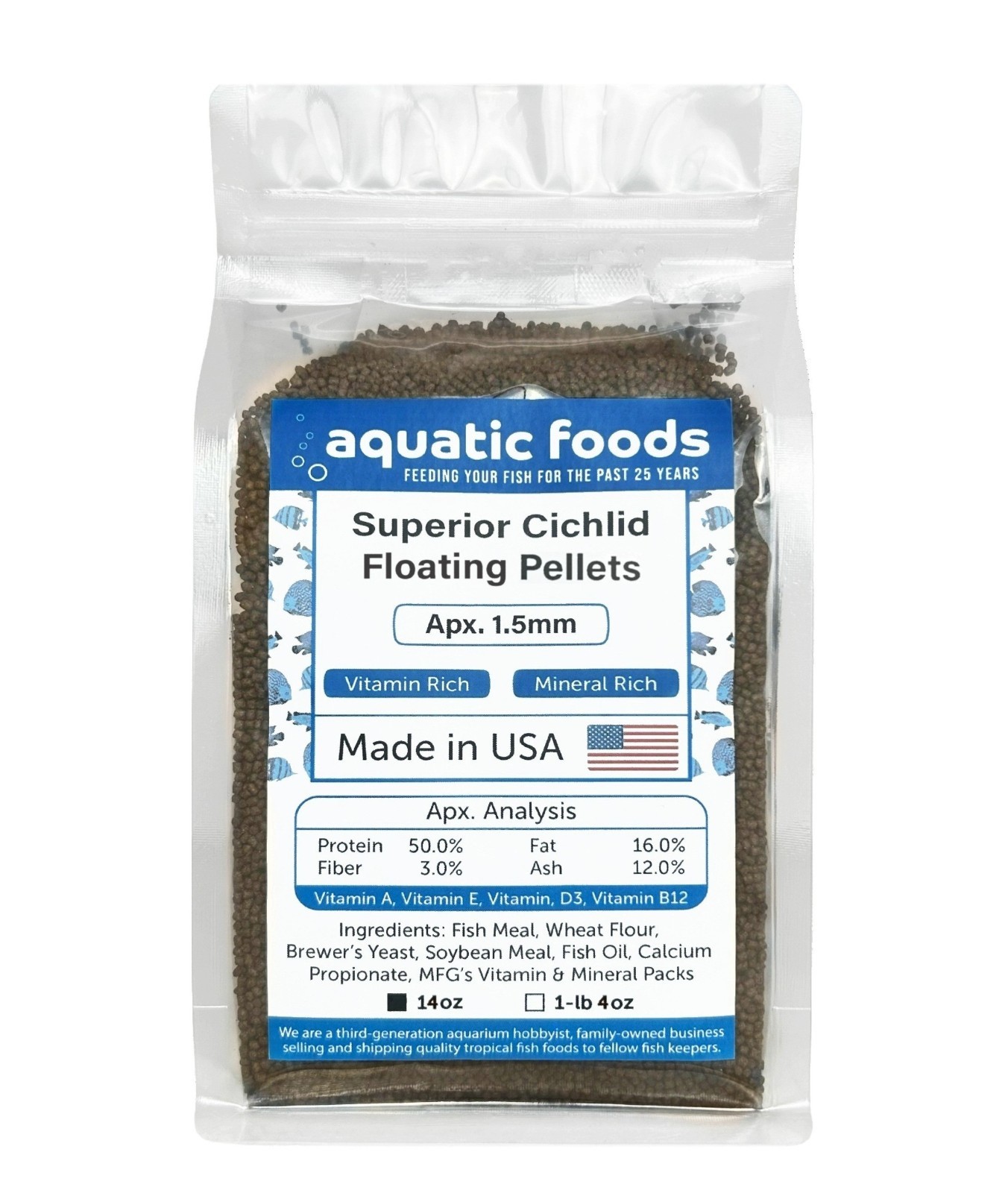 1.5mm Superior Cichlid Floating Pellets, Quality Pellets for all Cichlids