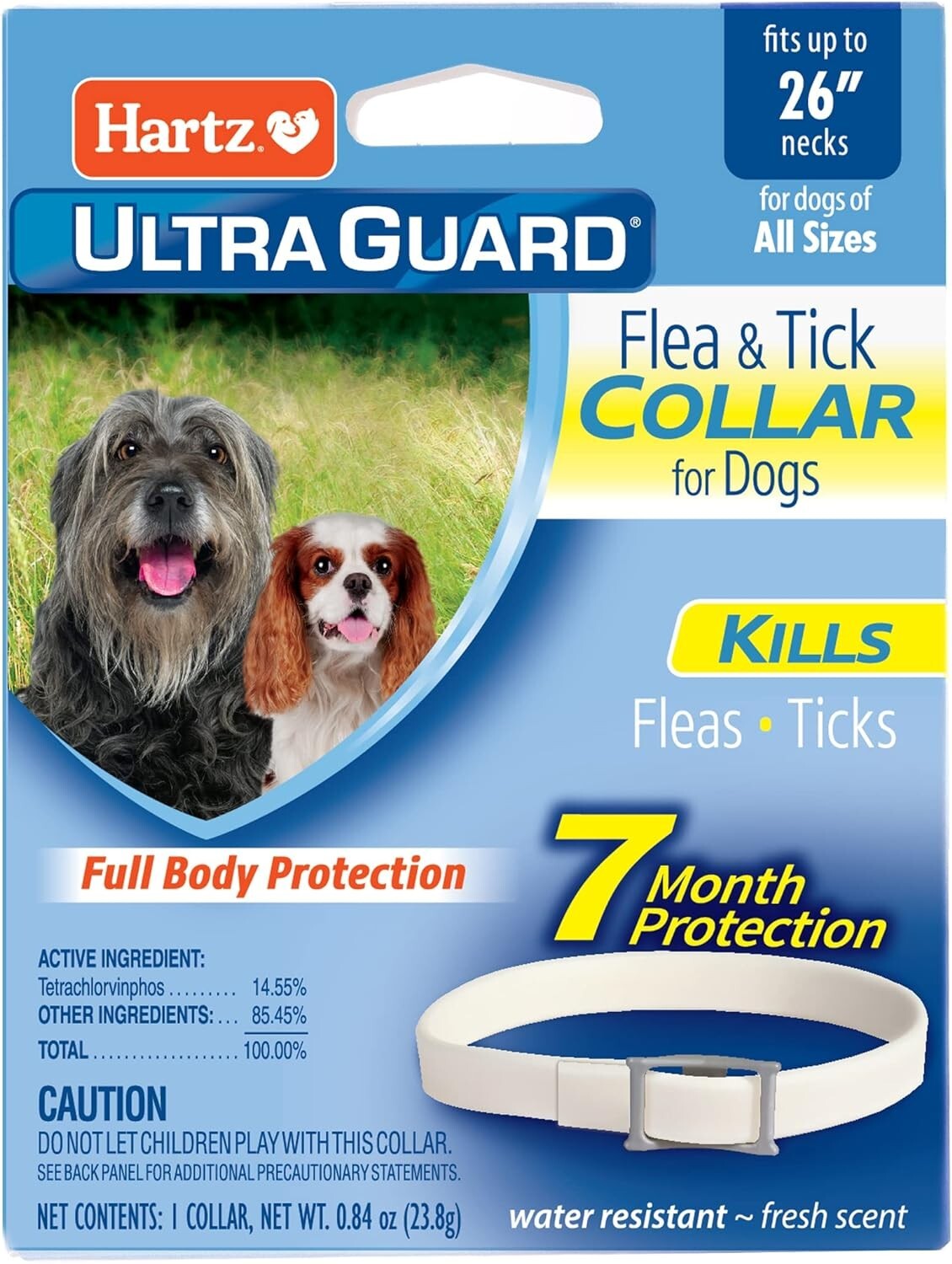 Hartz UltraGuard Flea & Tick Collar for Dogs & Puppies 26″, 7 Month Protection