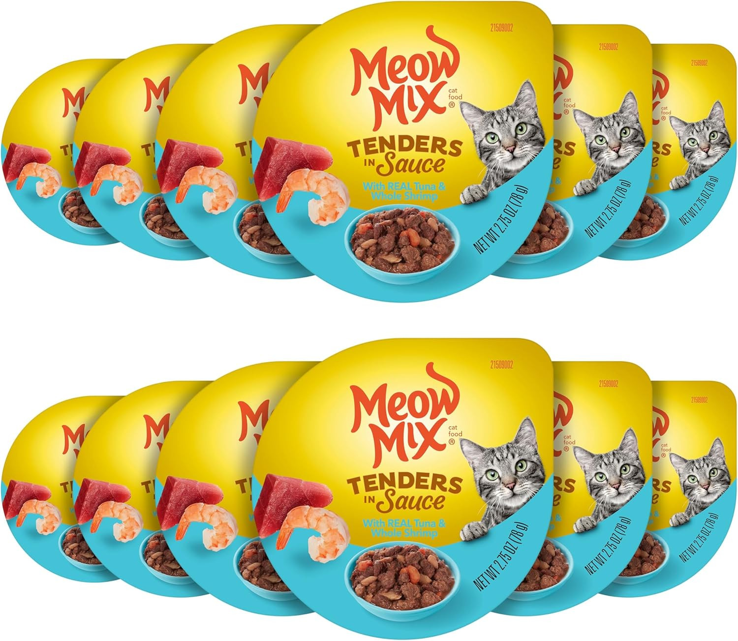 Tenders in Sauce Wet Cat Food, Tuna & Shrimp, 2.75 Ounce Cup (Pack of 12)