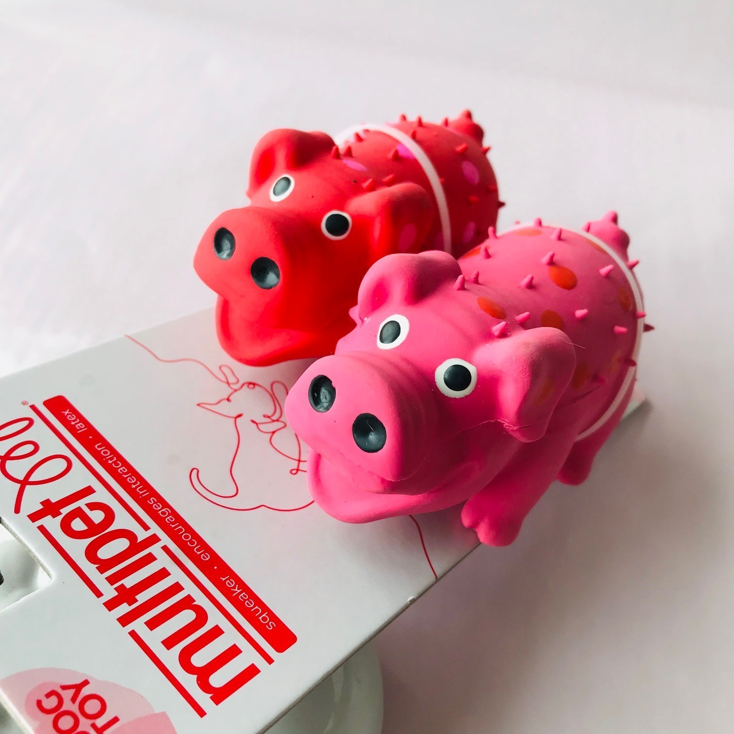 Dog Multipet Pig Latex Mini Squeak Dog Toy With Squeaker Pink