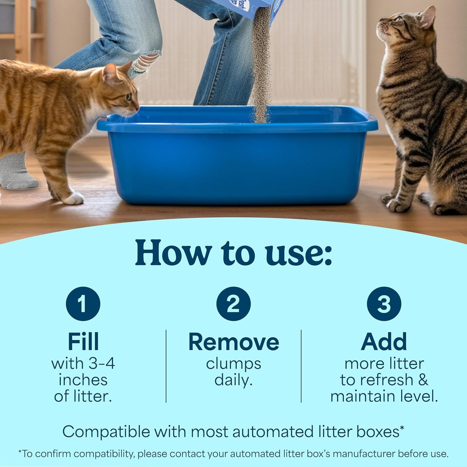 Advanced Multi Cat Litter – Febreze Freshness, 30 Days Odor Control, 17.5 lbs