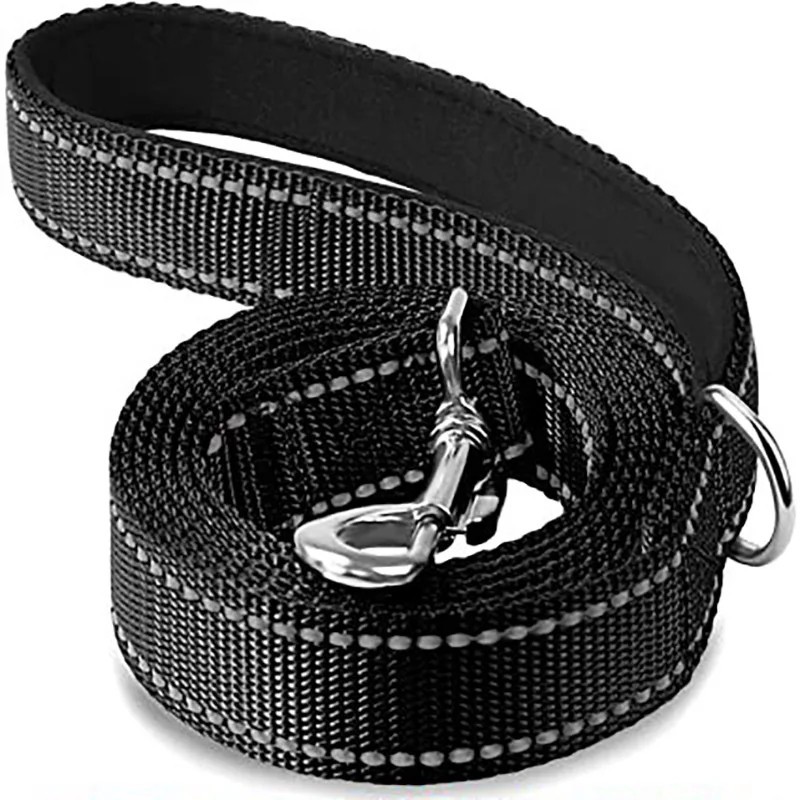 6ft Heavy Duty Reflective Dog Leash with Soft Padded Handle for Safety Training