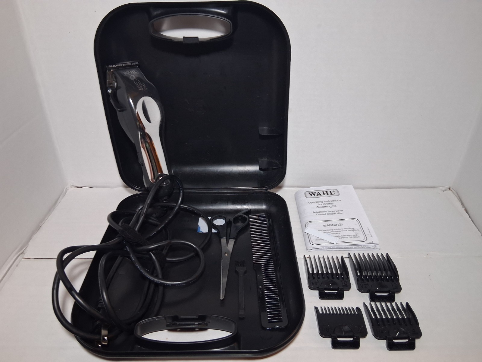 Wahl Pet-Pro Clipper Dog Grooming Kit Electric Corded Chrome Gray USA
