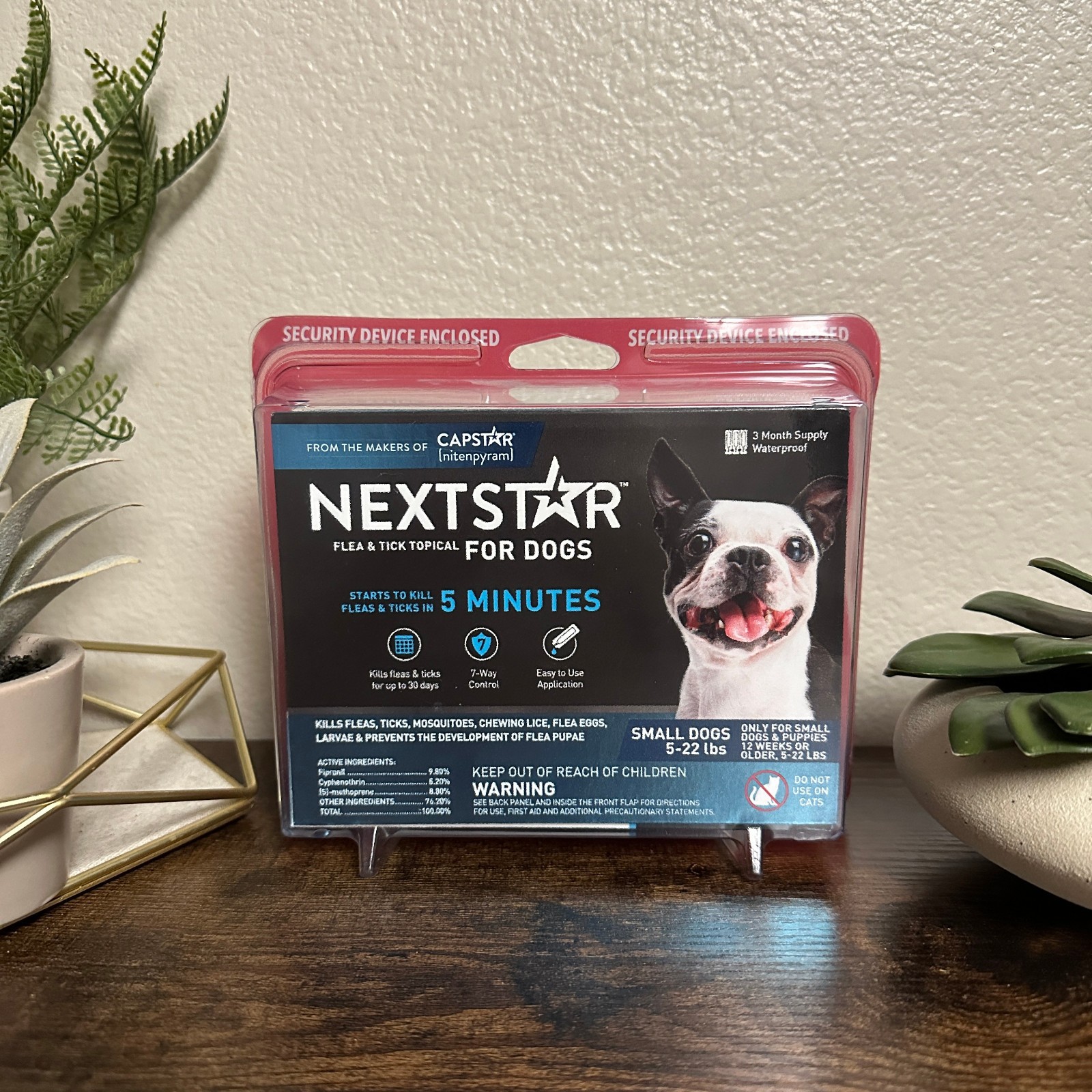 NextStar Flea & Tick Topical Treatment for SMALL Dogs – 3 Month Supply 5-22lbs