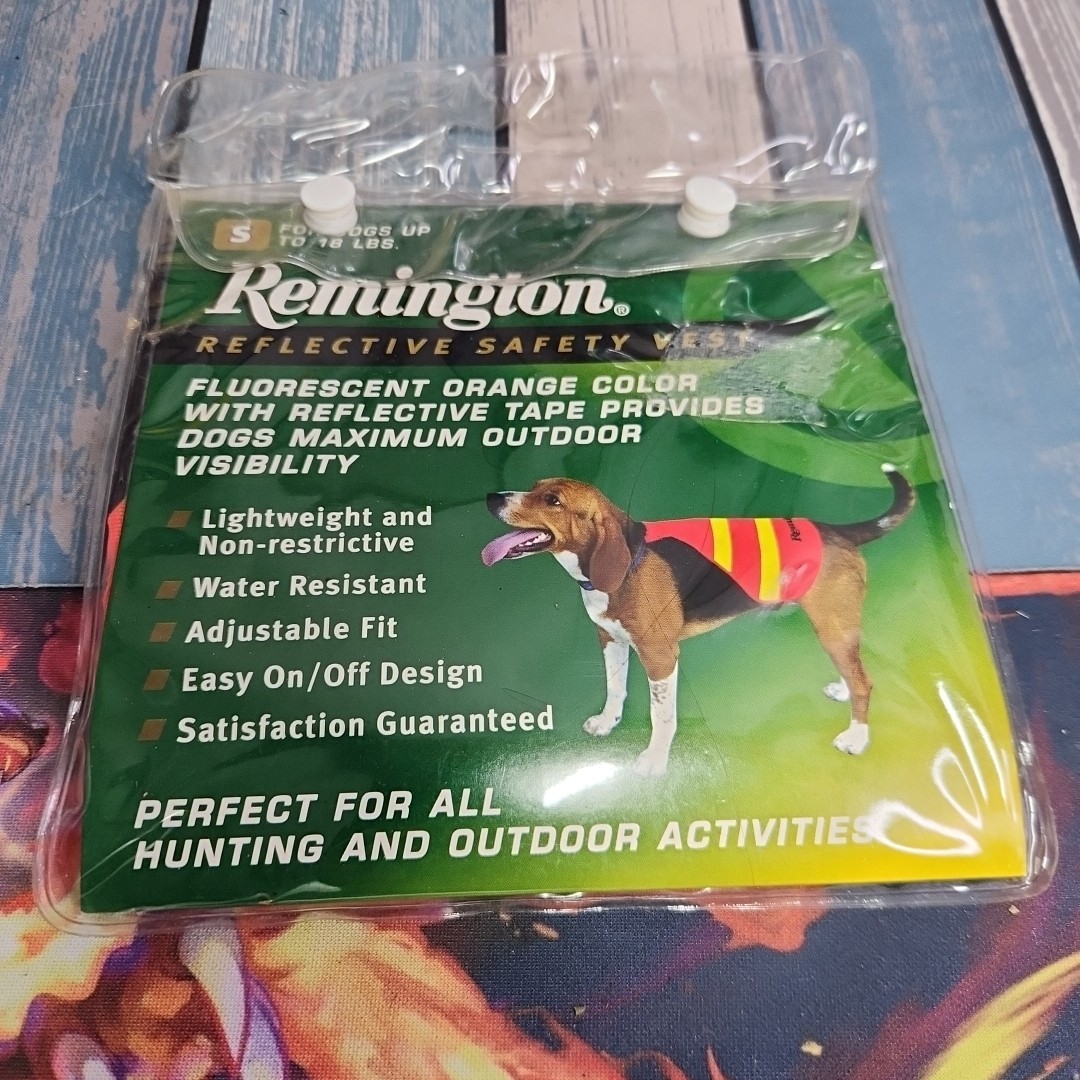 Remmington Safety Vest Fits up to 18 lbs Reflective Orange Adjustable Hunting
