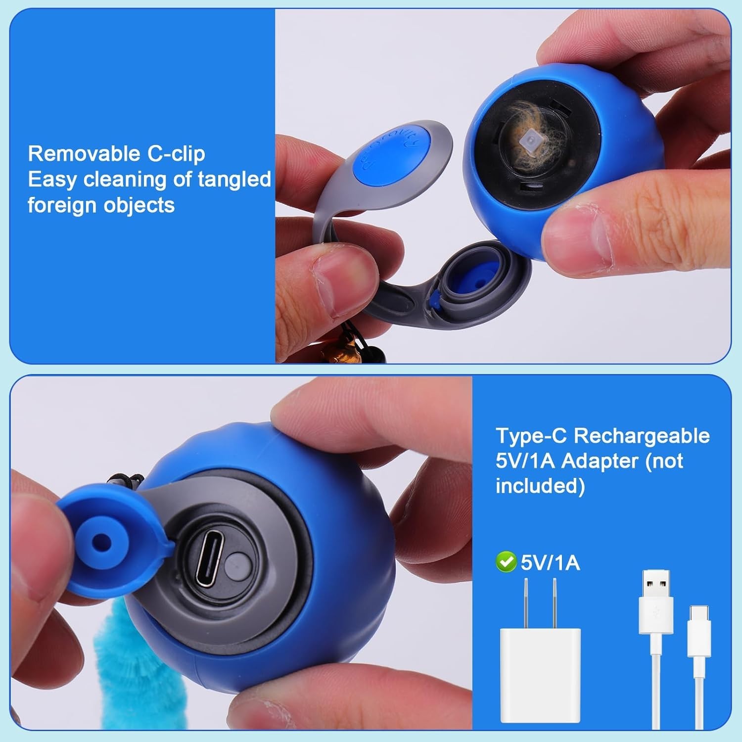 Interactive Cat Toy Ball – Automatic Interactive Cat Toys for Indoor Cats with 3