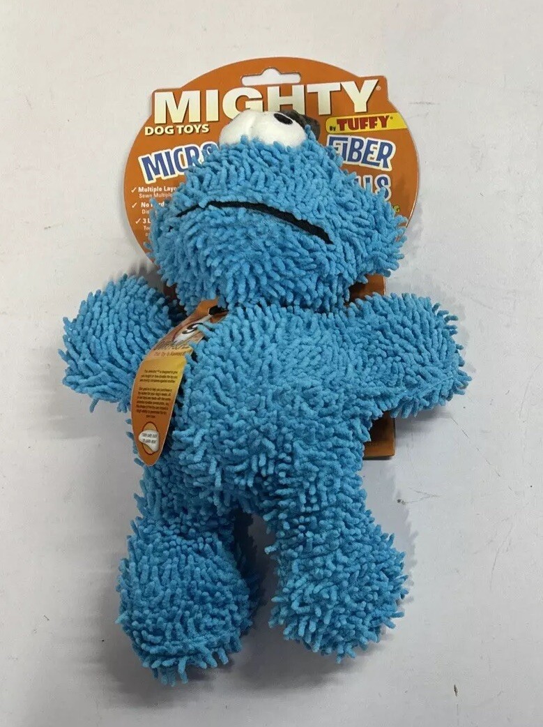 Tuffy Mighty Micro Fiber Ball Monster Dog Squeaker Toy Durable Floats M-L 🐶