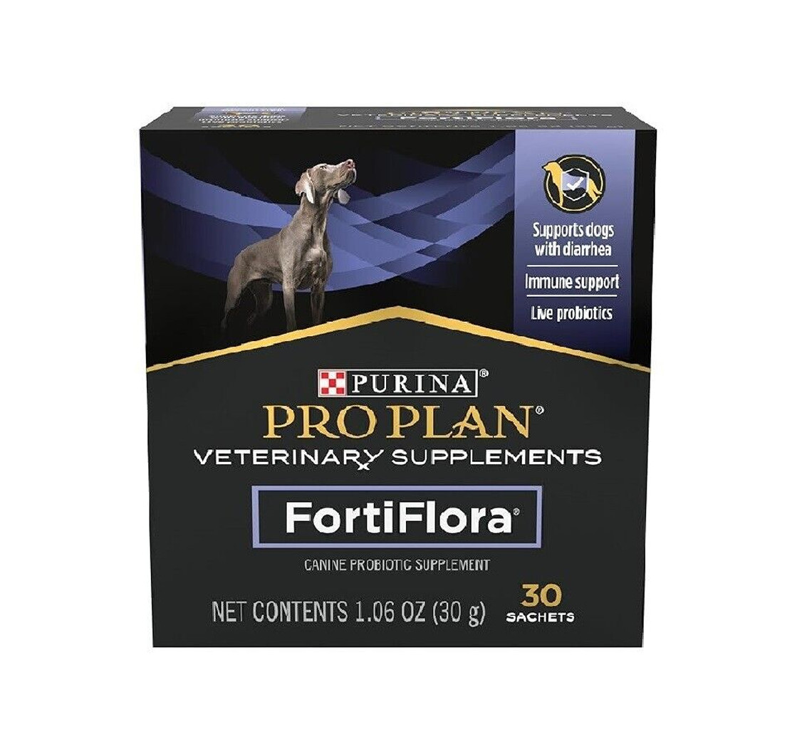 Purina Pro Plan Veterinary Supplements FortiFlora Dog Supplement 30 Count, NIB