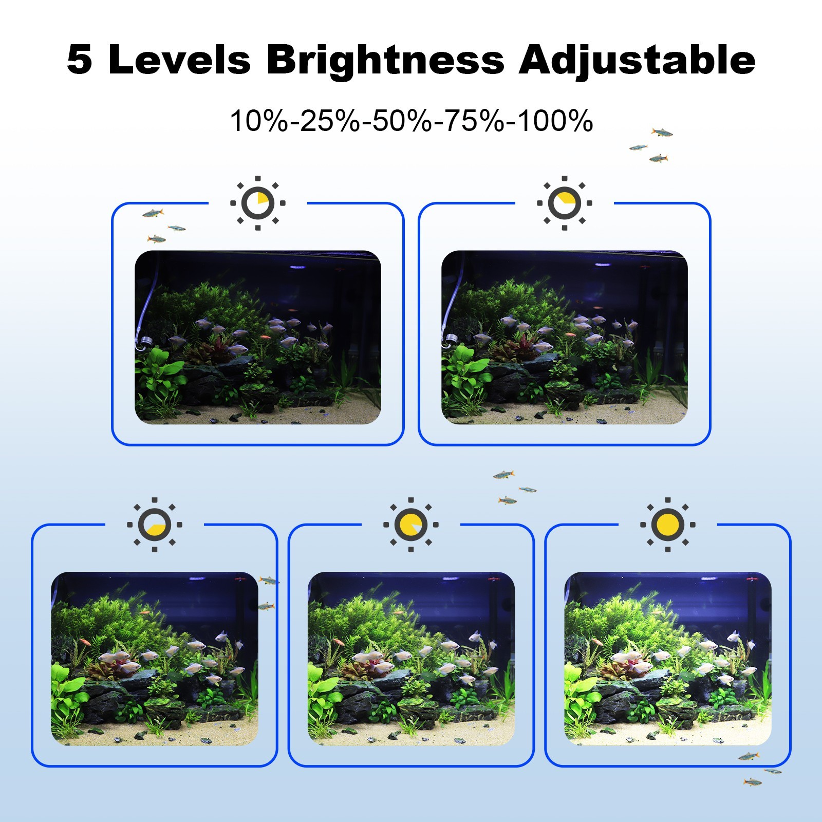 hygger 30″/36″/48″ Full Spectrum Aquarium LED Lighting RGB Aqua Plant Fish Tank