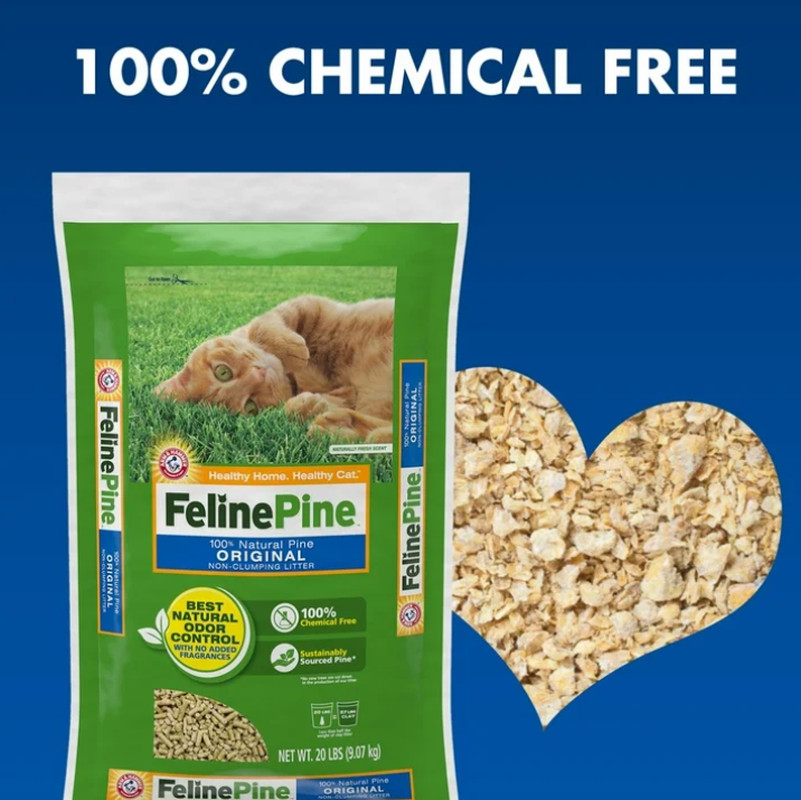 NEW Feline Pine Original 100% Natural Cat Litter 20 Lb