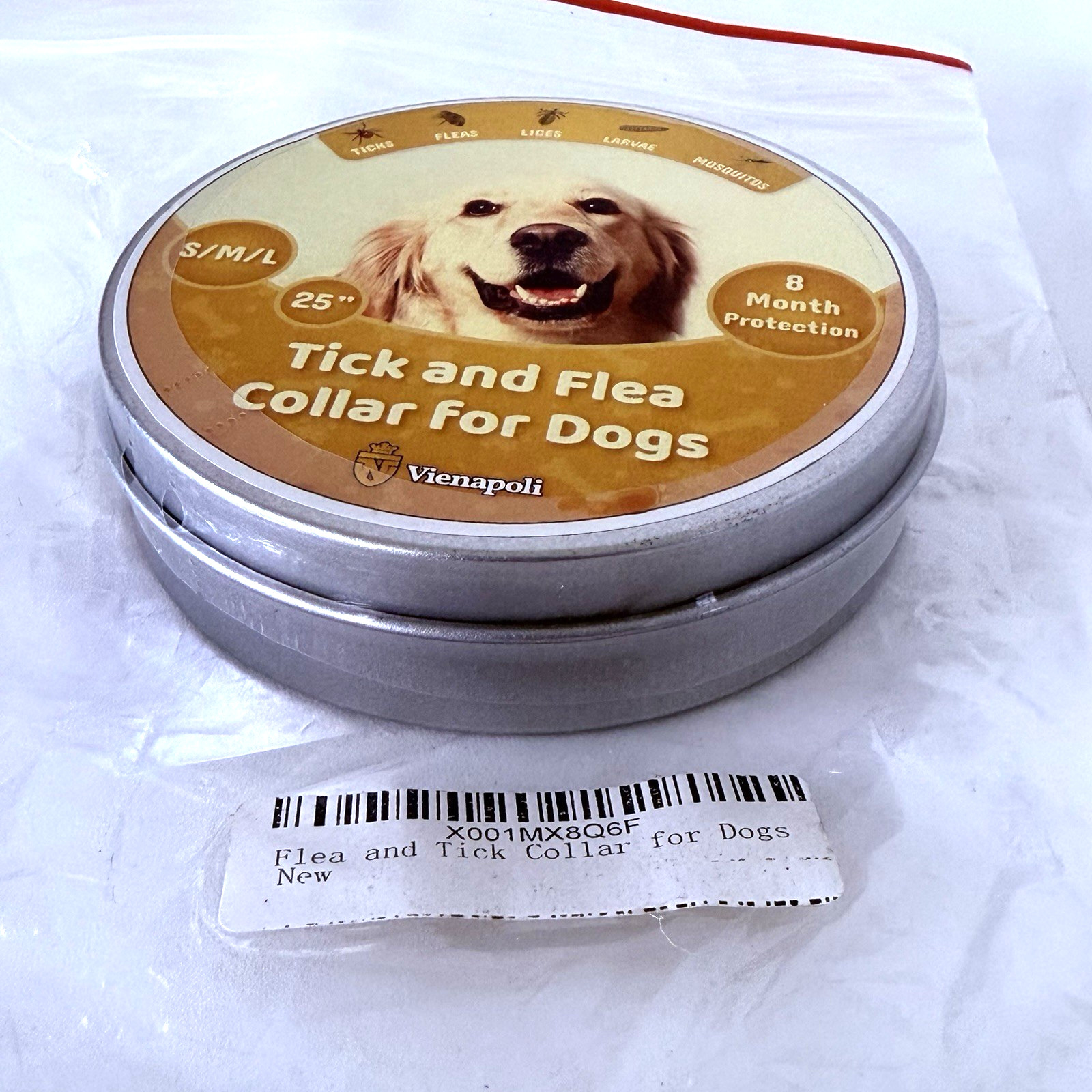 Flea & Tick Collar Dogs Waterproof 8 Month Protection – NEW SEALED !