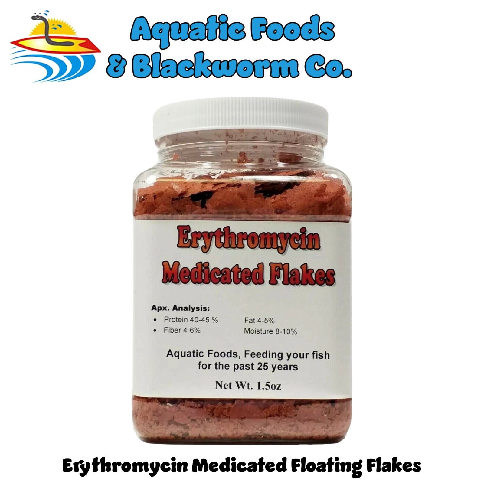 Erythromyciin Mediicated Fish Flakes, FREE Pellets & Wafers Included