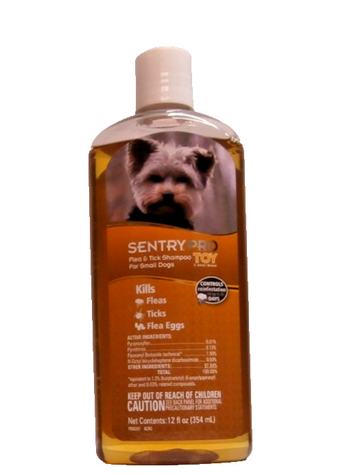 SENTRY PRO Flea, Tick & Flea Eggs Shampoo For TOY & Small Dogs 12oz Hard to find