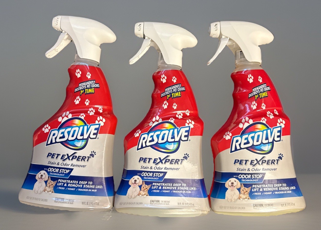 3 Count Resolve Pet Expert Carpet Stain & Odor Remover Cleaner Spray 16 Oz NEW