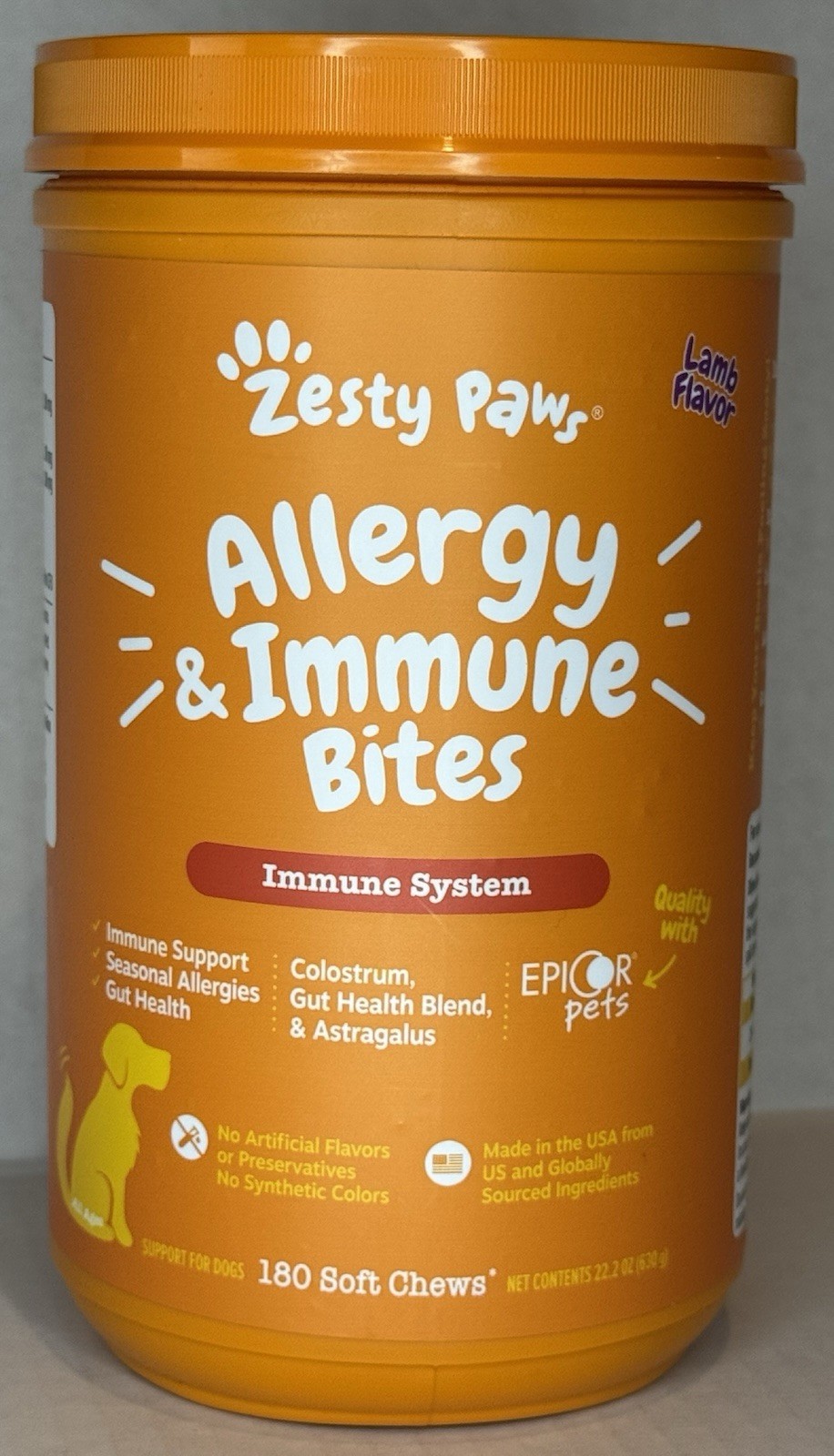 Zesty Paws Allergy & Immune Bites 180ct Exp. 04 / 2027
