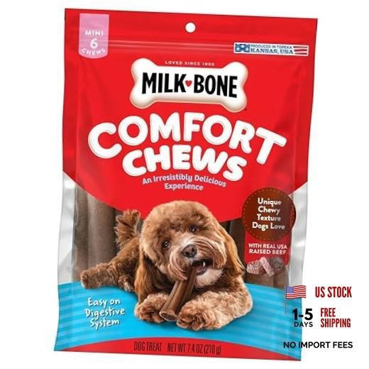 Mini Comfort Chews, Dog Chews with Unique Chewy Texture and Real Beef, 7.4 Oz
