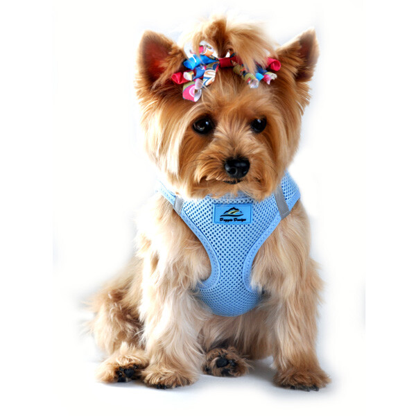American River Light Blue Dog Harness Ultra Choke-Free Mesh – XXS-3XL
