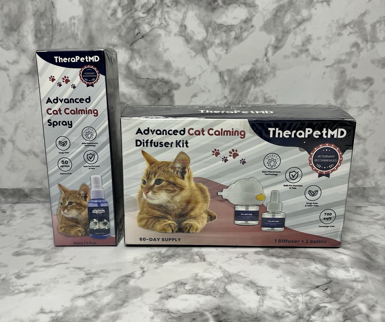 TheraPet MD Advanced Cat Calming Diffuser Kit With Advanced Cat Calming Spray