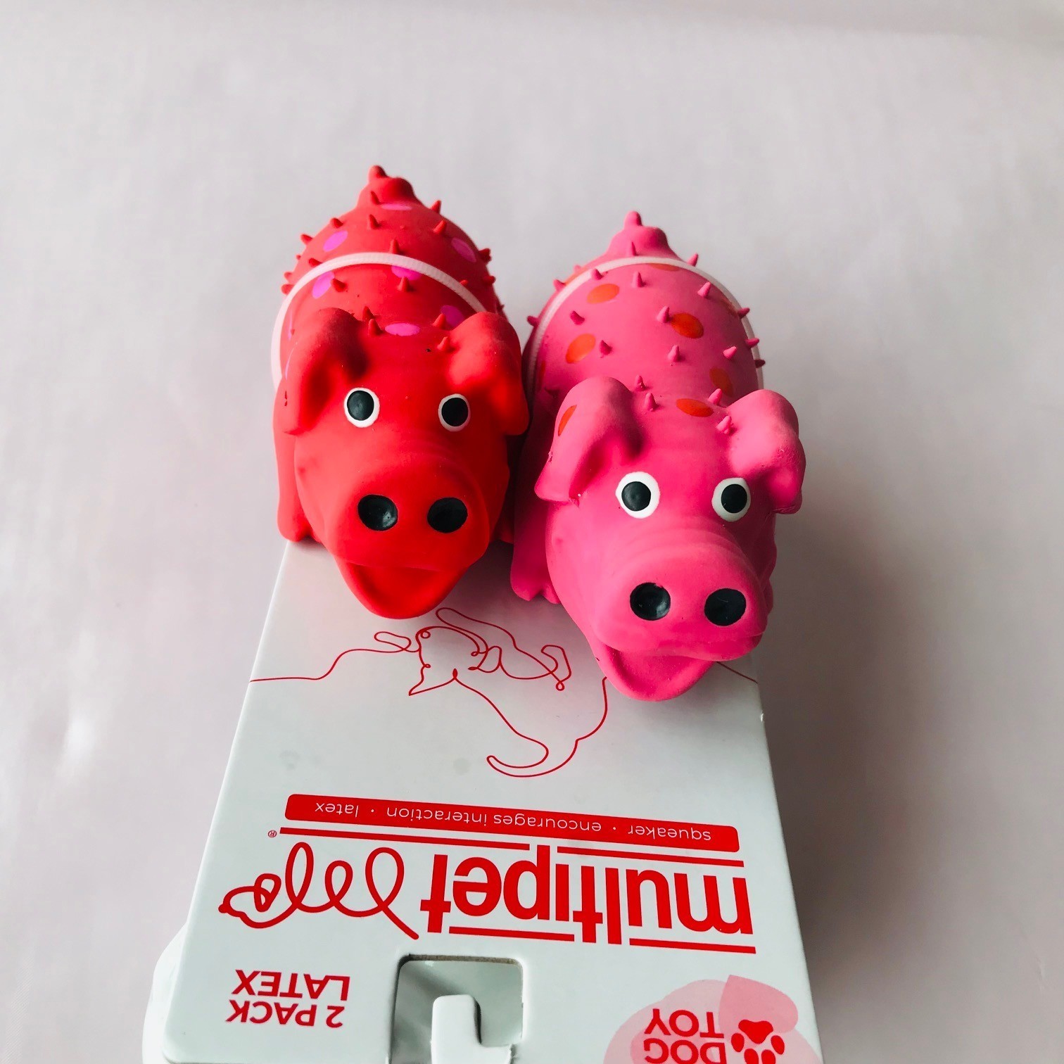 Dog Multipet Pig Latex Mini Squeak Dog Toy With Squeaker Pink