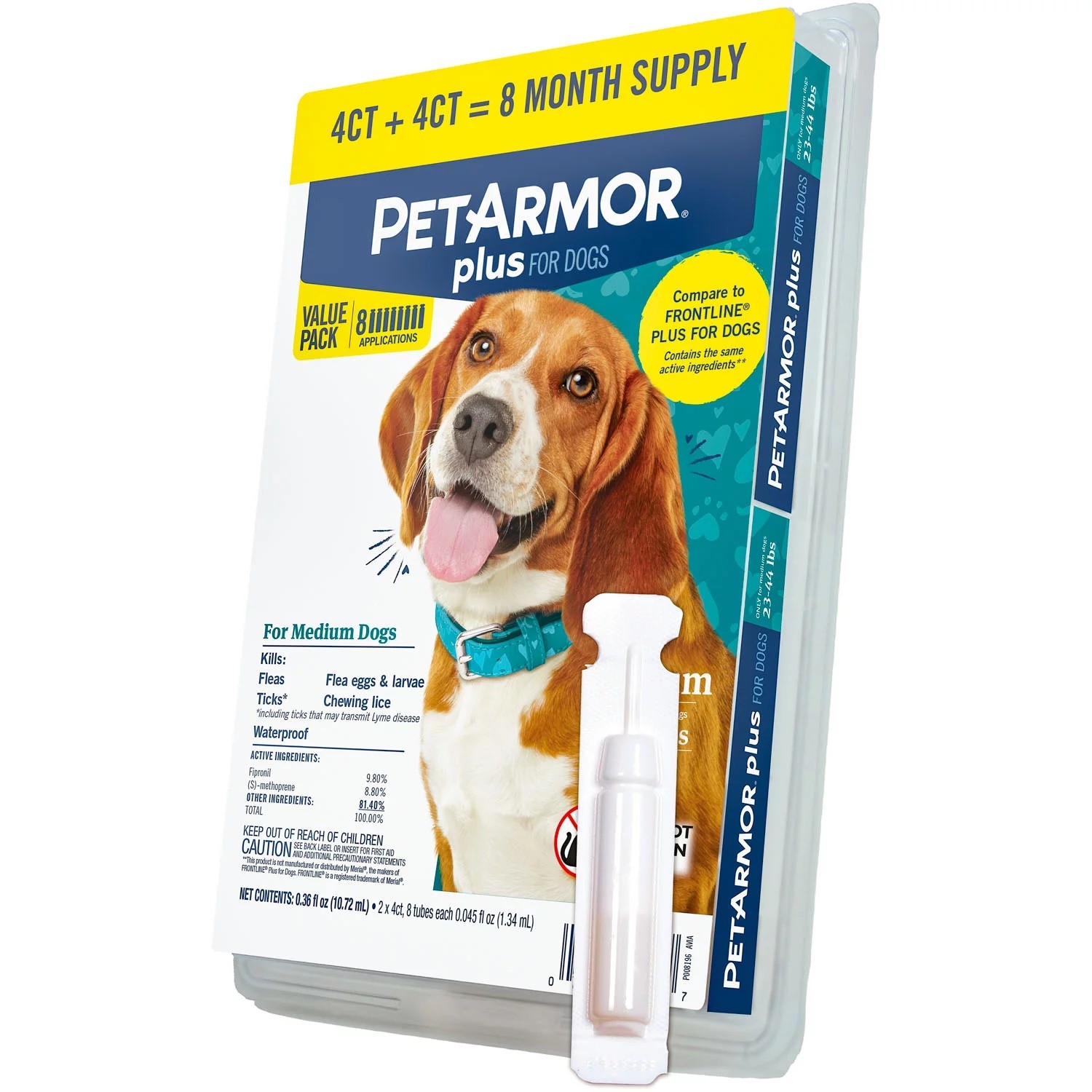 PetArmor Plus Flea and Tick Prevention for Dogs (Medium Dog: 23 to 44 lbs.)