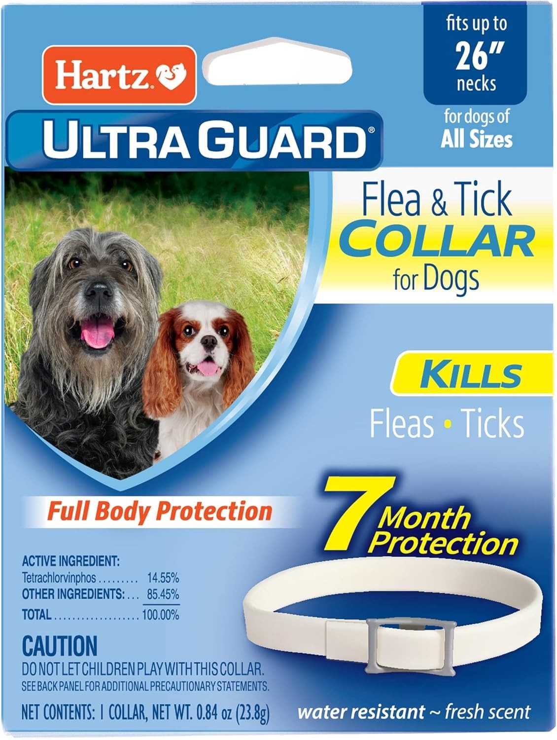 Hartz UltraGuard Flea & Tick Collar for Dogs & Puppies 26″, 7 Month Protection