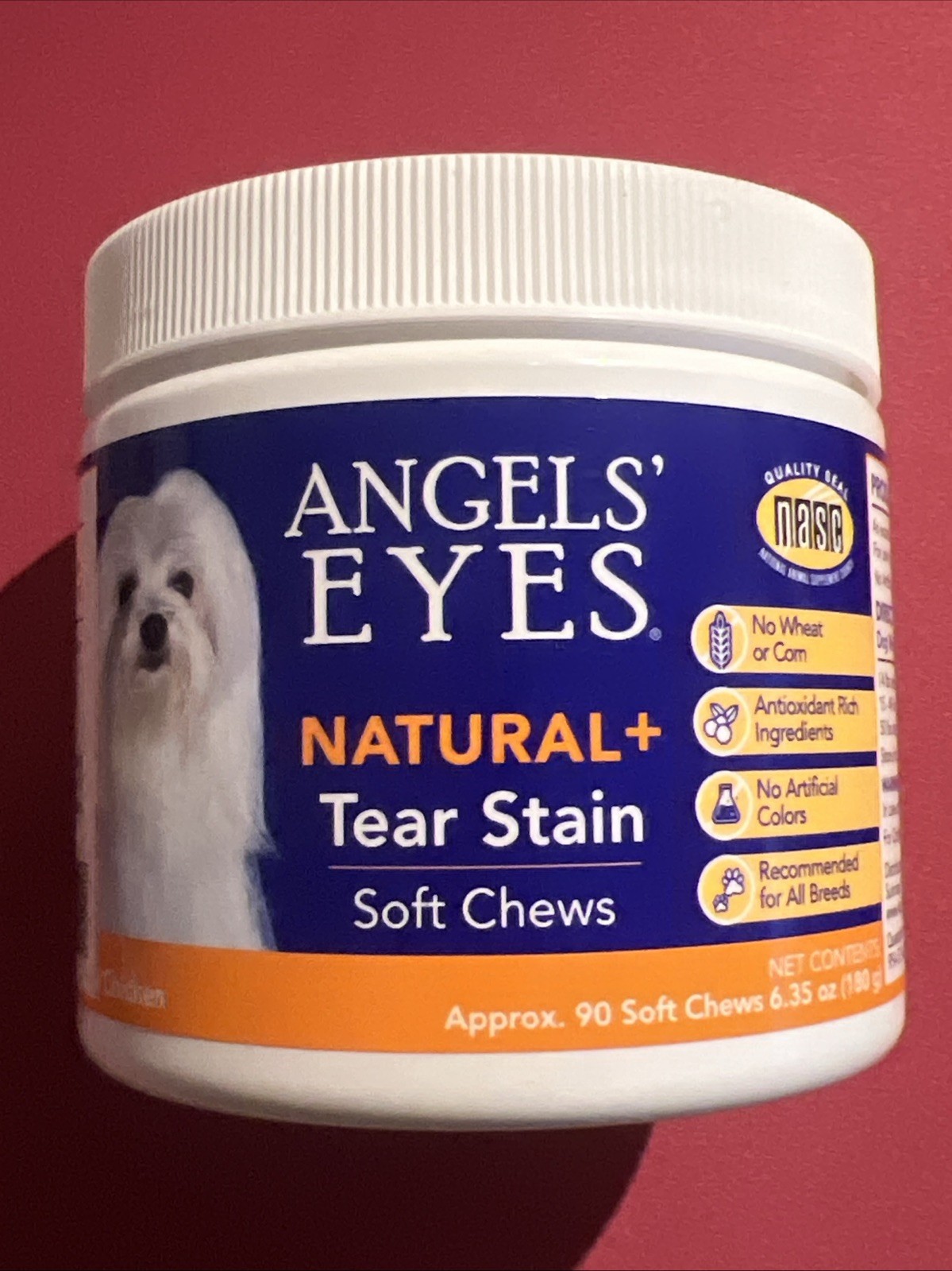 Angels’ Eyes Chicken Flavored Natural Soft Chews for Dogs & Cats, 90ct