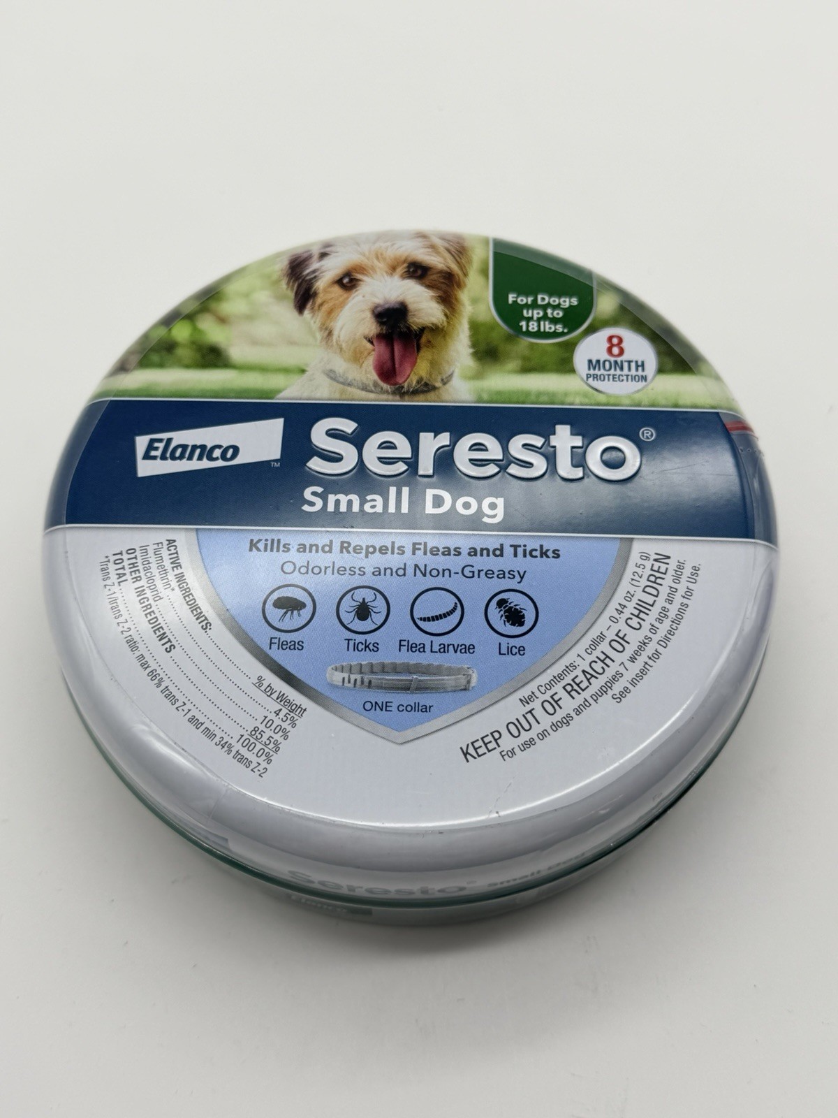 Seresto Flea and Tick Collar 8 Months Protection SMALL Dogs Under 18lbs – Sealed