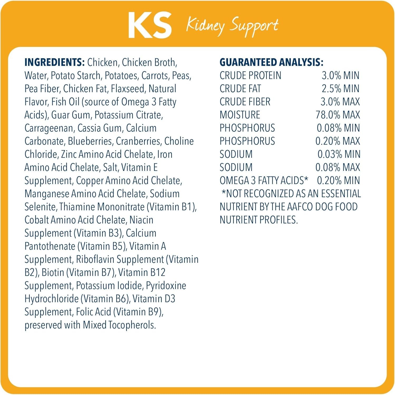 Blue Buffalo Natural Veterinary Diet KS Kidney Support Wet Dog Food, Chicken 12.