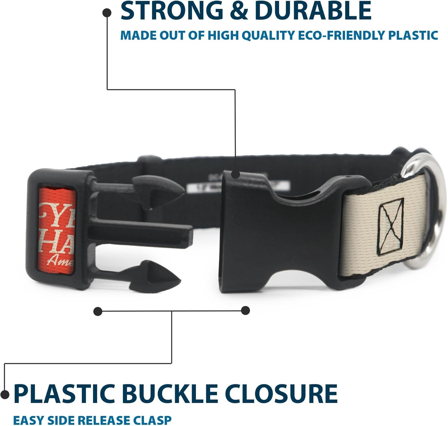 Peanuts Worldwide LLC Pet Collar, Dog Collar Plastic Buckle, Peanuts Snoopy Yee