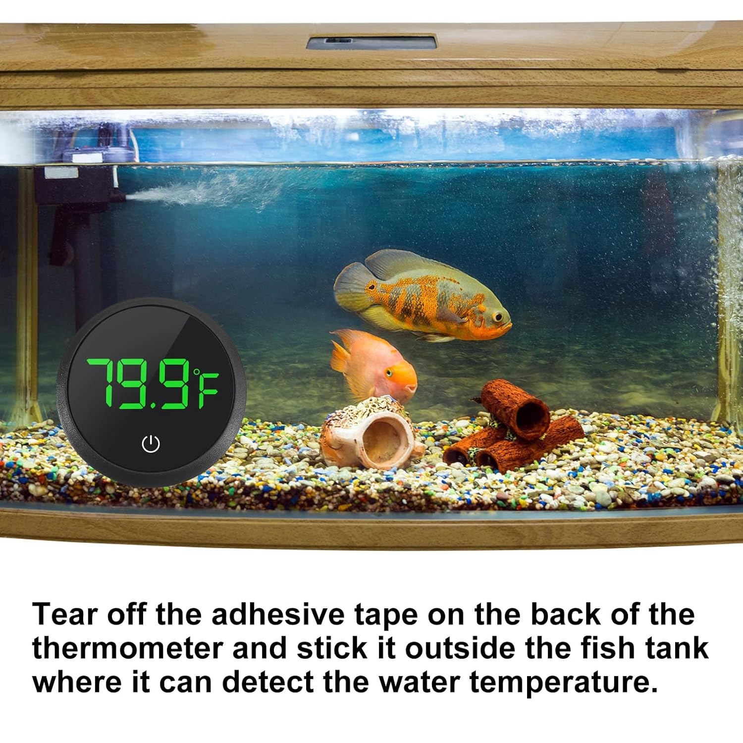 Aquarium Digital Thermometer LED Fish Tank Temperature Gauge Touch Screen Lot
