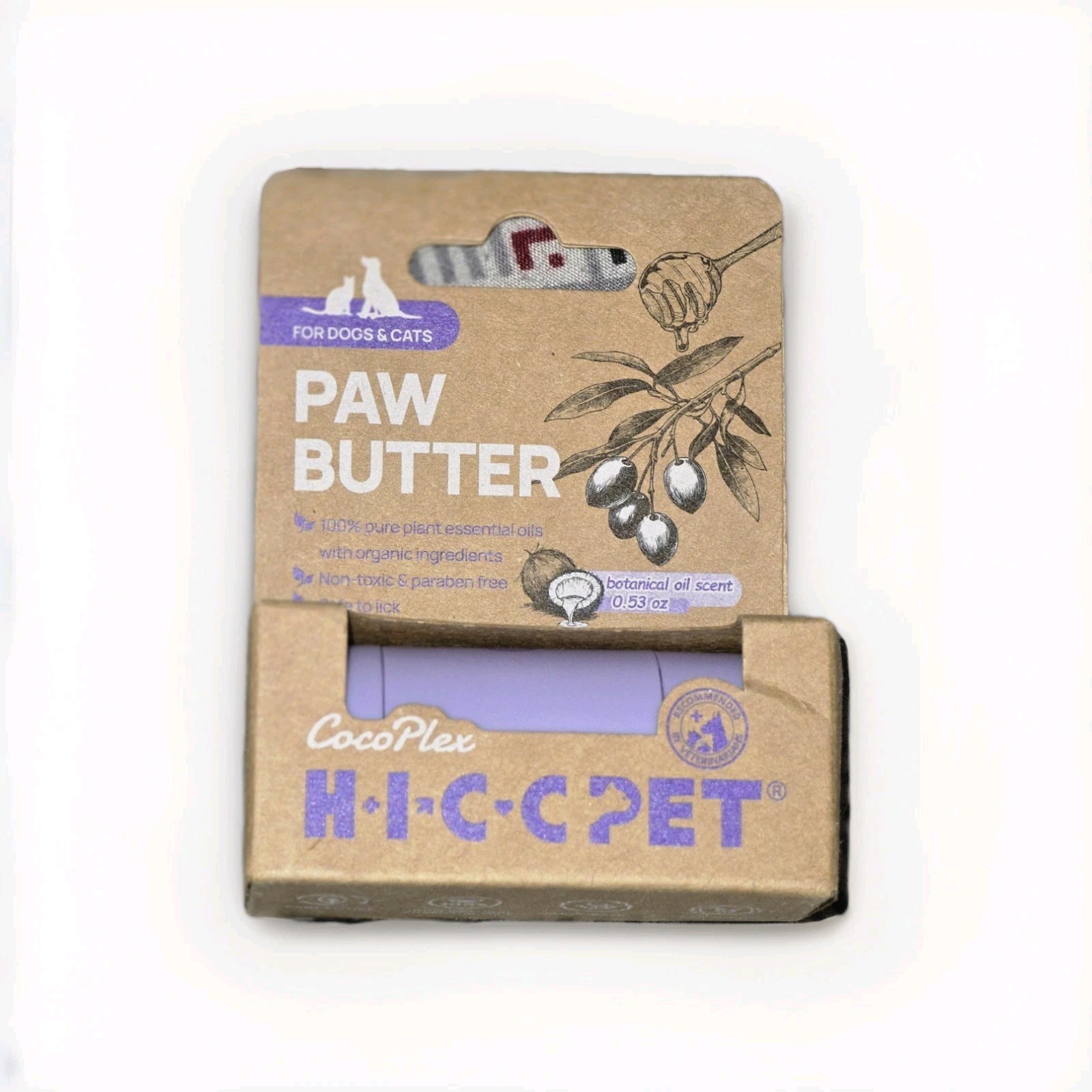 HICC PET Nose Butter Dog Cat Balm 0.21oz CocoPlex Sensitive Nose Exp 03/2028