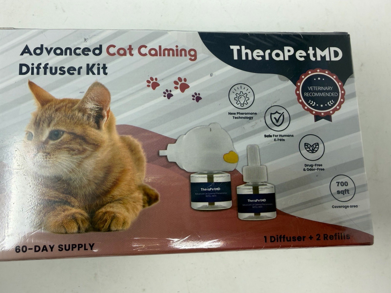 NEW SEALED TheraPetMD Advanced Cat Calming Diffuser Kit 60 Day Supply