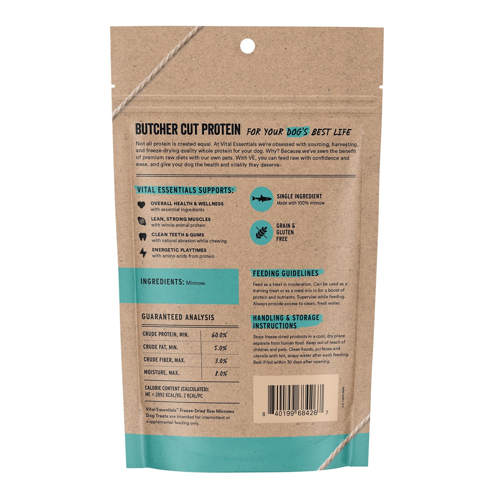 Vital Essentials Freeze Dried Minnows Dog Treats | 1.5 Ounce (Pack of 1)
