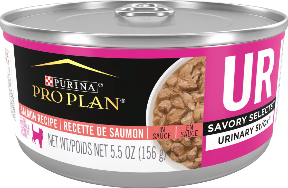 Purina Pro Plan UR Salmon in Sauce Wet Cat Food, 5.5 oz Case of 24