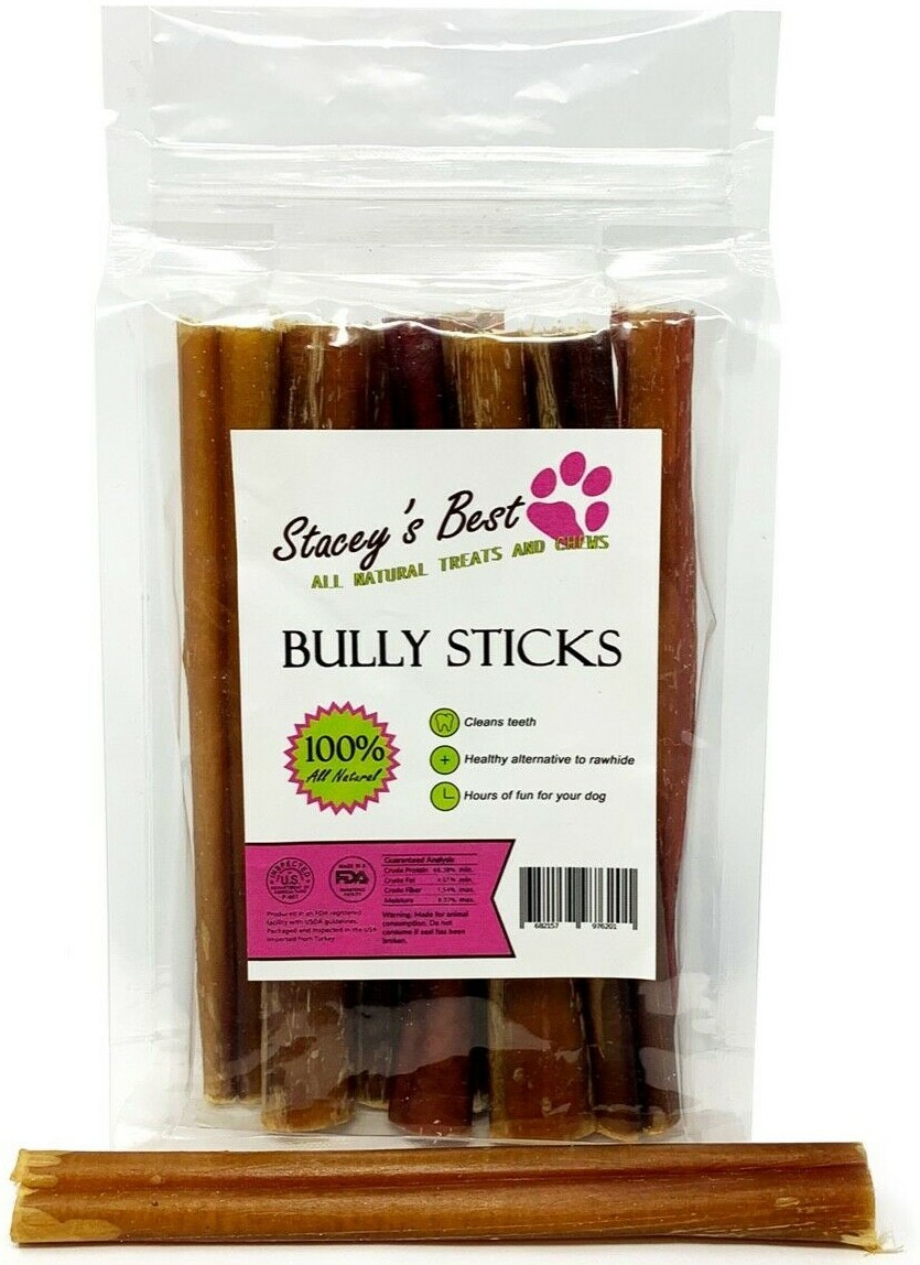 6 inch BULLY STICK JUNIOR All Natural Dog Chews Best Quality (25 count)