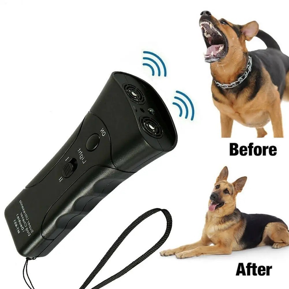 Ultrasonic Anti Dog Barking Trainer LED Light Gentle Chaser Petgentle Sonics