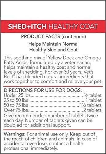 Vet’s Best Medicine Allergy for Dogs Itch Skin Rash Itch Relief Dog Allergies US