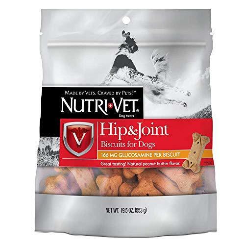 Nutri-Vet Hip & Joint Biscuits for Dogs | Tasty Dog Glucosamine Treat & Dog