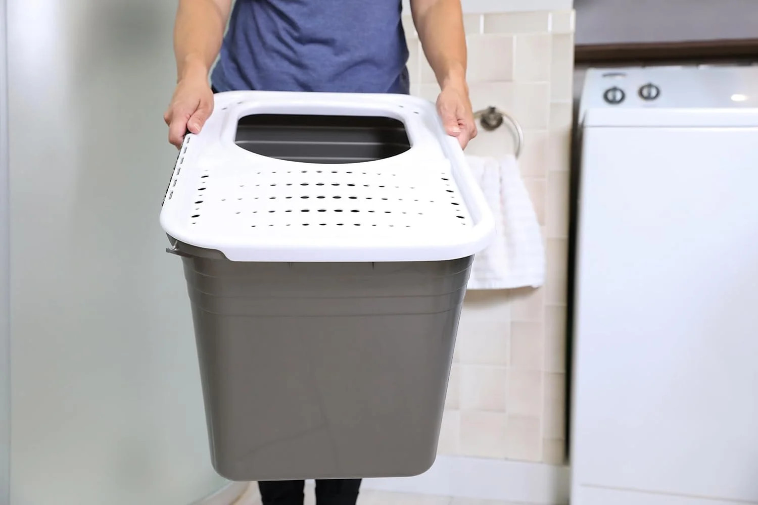 Covered Cat Litter Box Top Entry Large Enclosed Privacy Grated Lid USA Made