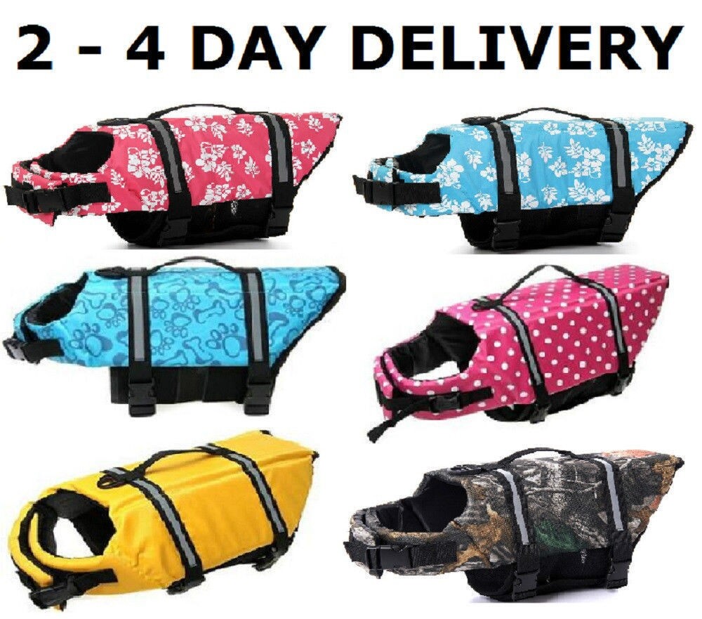 Dog Pet Saver Life Jacket Vest Reflective Strip sz XXS, XS, S, M, L, XL, XXL