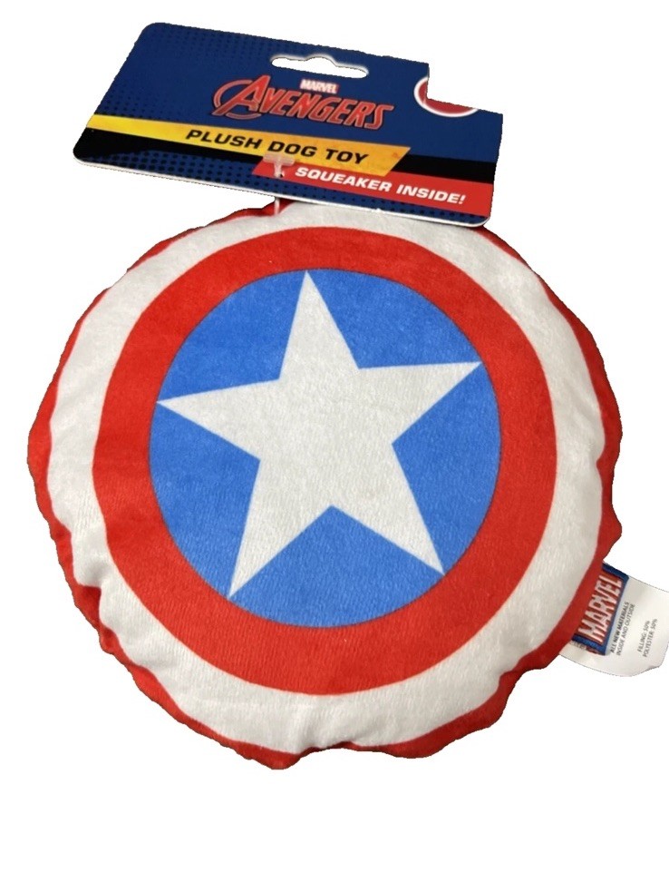 Avengers Captain America Plush Squeaky Dog Toy-Brand New-SHIPS N 24 HOURS